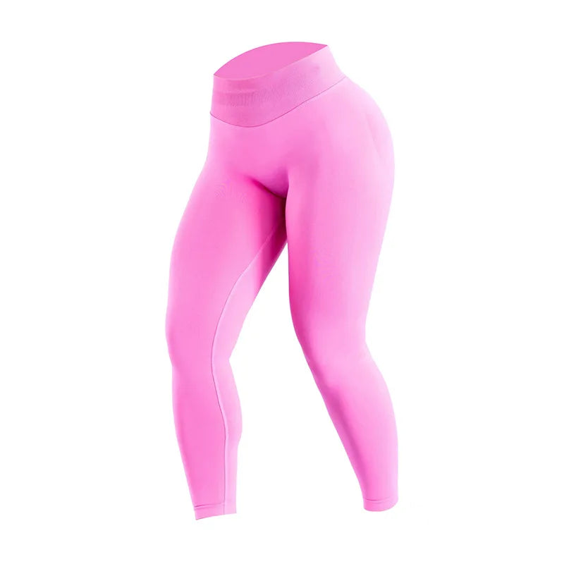 Women Three Waist Gym Yoga Pants High Waist Peach Buttocks Solid Color Tight Fitting Sports Leggings Yoga Exercise Pants