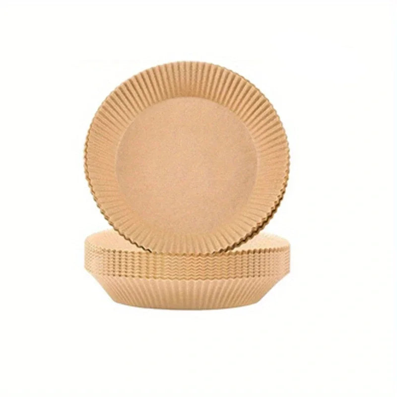 50pcs/set Disposable Air Fryer Paper Liner Oil-proof Water-proof Airfryer Disposable Cooking Paper Trays Baking Paper